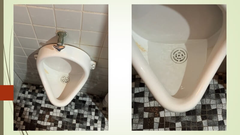 小便器に水を流すと溜まるようになった？小便器の詰まりを薬剤を使用して修理する方法について解説します！