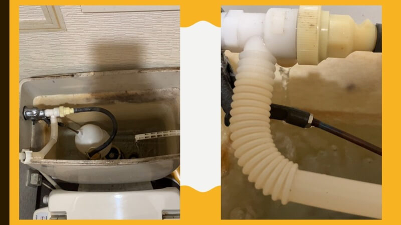 DT-811Zのフロートゴム玉の交換方法について解説します！タンクの中でちょろちょろと水の音がする症状の現場写真を使用して解説してます